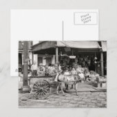 Markt des alten französischen Viertels Postkarte (Vorne/Hinten)