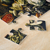 Markt Frau mit Obst/Gemüse Puzzle mit Zinn (Seite)