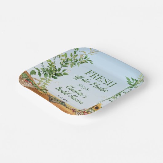 Markt für Bauern - Das Brautparty des Marktes fris Pappteller (Gewinkelt)