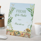 Markt für Bauern - Das Brautparty des Marktes fris Sockelschild (In Situ)