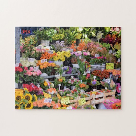 Markt für Blume - Straßen Deutschlands -11x14 - 25 Puzzle (Horizontal)