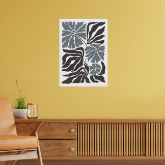 Markt für Bohemische Blume | Moderne Abstrakte Blä Poster