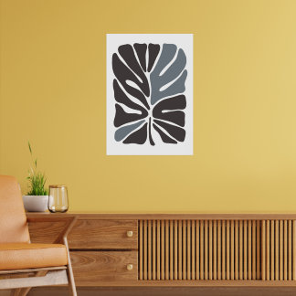 Markt für Bohemische Blume | Moderne Abstrakte Blä Poster