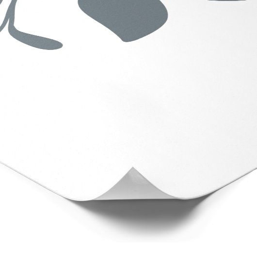 Markt für Bohemische Blume | Moderne Abstrakte Blä Poster (Ecke)