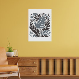 Markt für Bohemische Blume | Moderne Abstrakte Blä Poster