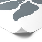 Markt für Bohemische Blume | Moderne Abstrakte Blä Poster (Ecke)