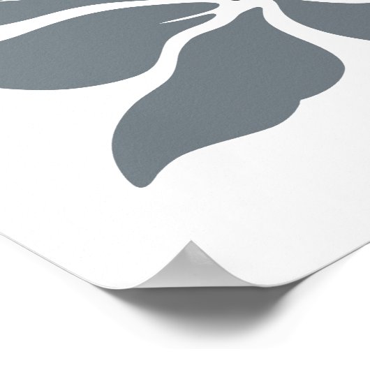 Markt für Bohemische Blume | Moderne Abstrakte Blä Poster (Ecke)