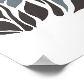 Markt für Bohemische Blume | Moderne Abstrakte Blä Poster (Ecke)