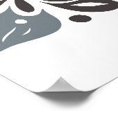 Markt für Bohemische Blume | Moderne Abstrakte Blä Poster (Ecke)