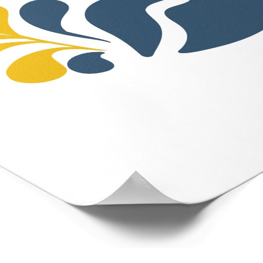 Markt für Bohemische Blume | Moderne Abstrakte Blä Poster (Ecke)