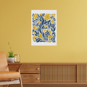 Markt für Bohemische Blume Moderne Abstrakte Blä Poster