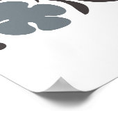 Markt für Bohemische Blume | Moderne Abstrakte Blä Poster (Ecke)