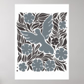 Markt für Bohemische Blume | Moderne Abstrakte Blä Poster (Vorne)