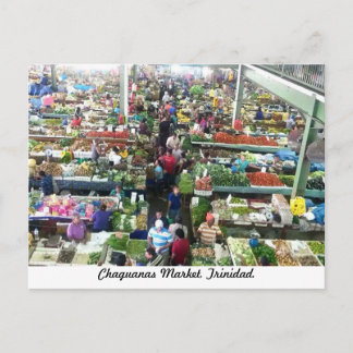 Markt für Chaguanas, Trinidad Postcard Postkarte