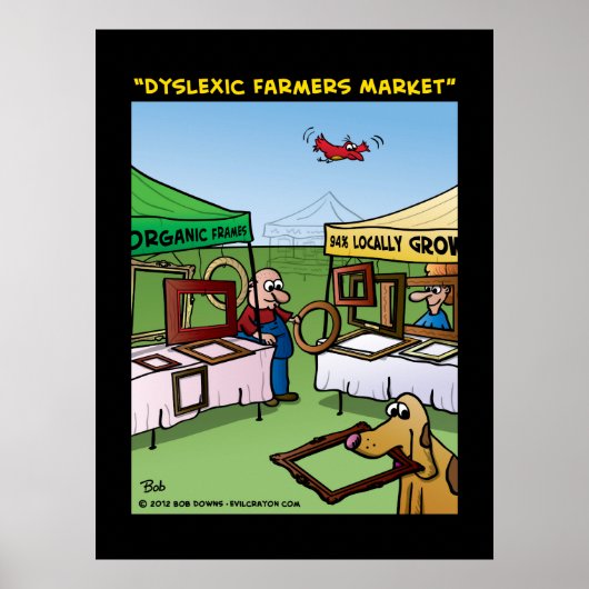 "Markt für Dyslexie-Bauern" Poster (Vorne)