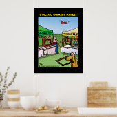 "Markt für Dyslexie-Bauern" Poster (Küche)