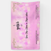 Markt für Logos von Rosa und Goldfirmen Banner (Vertikal)