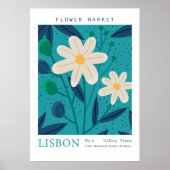 Markt für Retro-Blume Lissabon Abstrakte Blume Poster (Vorne)