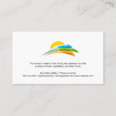 Markt für Sun- und Farbpinsel für Pinselstriche Visitenkarte (Rückseite)