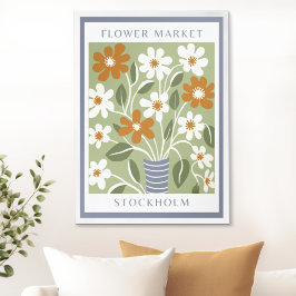 Markt für Vintage Blume Poster