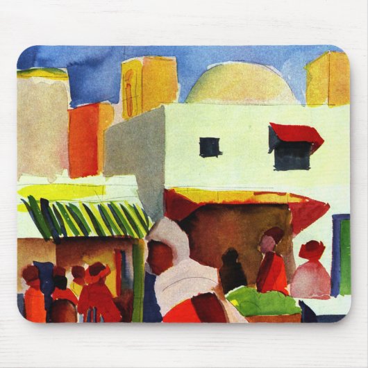 Markt in Algier durch August Macke Mousepad (Vorne)