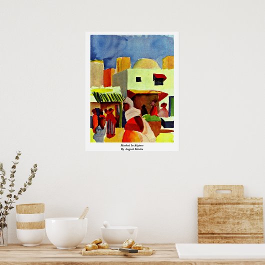 Markt in Algier durch August Macke Poster (Küche)