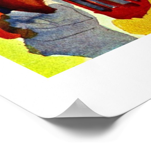 Markt in Algier durch August Macke Poster (Ecke)