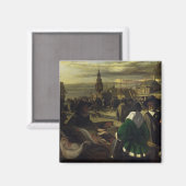 Markt in Den Haag, c.1660 Magnet (Vorderseite/Rückseite)