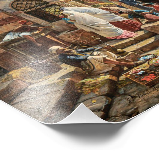 Markt in Jaffa | Gustav Bauernfeind | Fotodruck (Ecke)