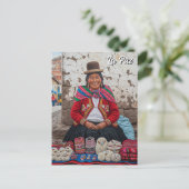 Markt La Paz Bolivien Postkarte (Stehend Vorderseite)