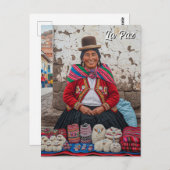 Markt La Paz Bolivien Postkarte (Vorne/Hinten)