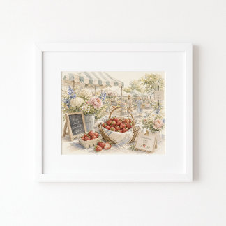 Markt-Morgen-Kunstprint Poster