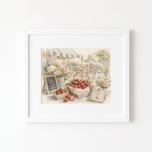 Markt-Morgen-Kunstprint Poster