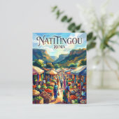 Markt Natitingou Benin Postkarte (Stehend Vorderseite)