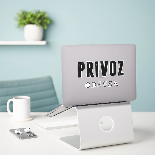 Markt Odesa Privoz Aufkleber (Laptop auf Schreibtisch)