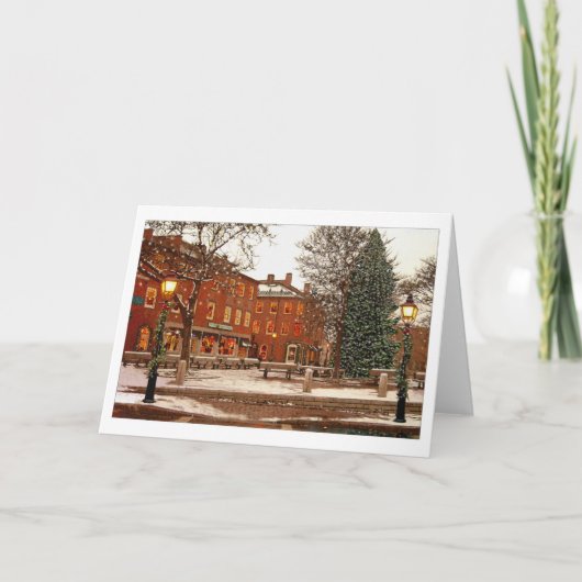 Markt-Platz Weihnachtskarte Feiertagskarte (Vorderseite)