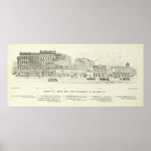 Markt, Sacramento und Kalifornien Nordseite Poster