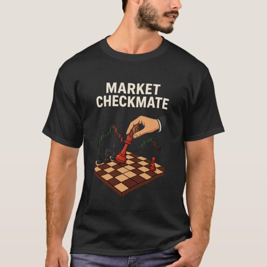 Markt Schachmatt Händler Schach T-Shirt (Vorderseite)