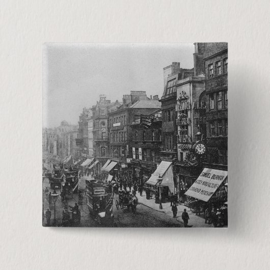 Markt-Straße, Manchester, c.1910 Button (Vorderseite)