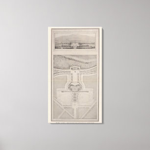 Markt-Straßenbeendigung, Annäherung, zum der Leinwanddruck