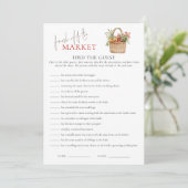 Markt Suchen Sie die Gast-Brautparty-Spielkarte Einladung (Stehend Vorderseite)