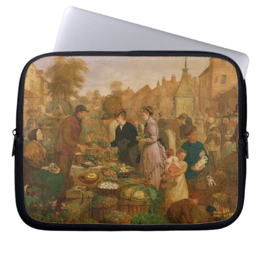 Markt-Tag Laptopschutzhülle (Vorderseite)
