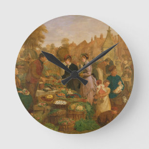 Markt-Tag Runde Wanduhr