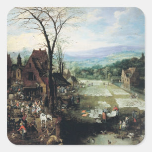 Markt- und Bleichgrund, 1620-22 Quadratischer Aufkleber