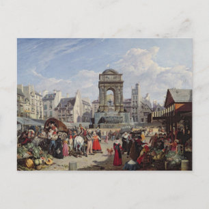 Markt und Brunnen der Unschuldigen Postkarte