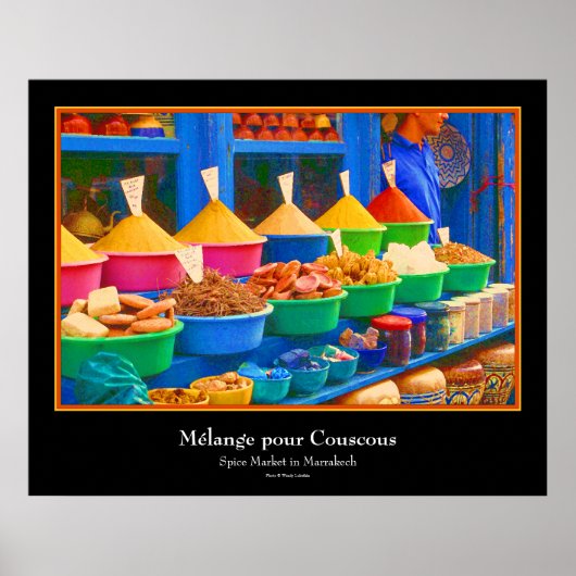 Markt von Marrakesch - Mélange pour Couscous Poster (Vorne)