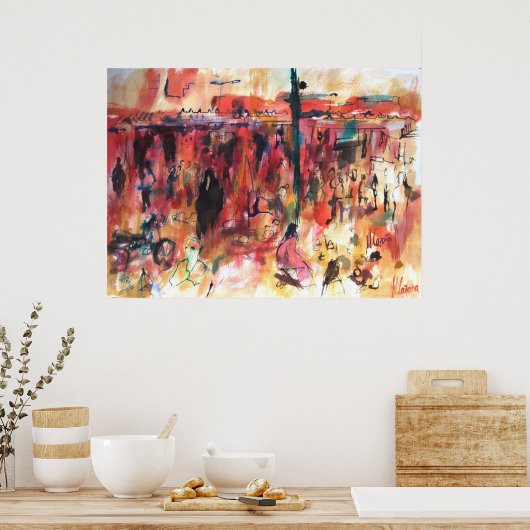 Markt von Marrakesch Poster (Küche)