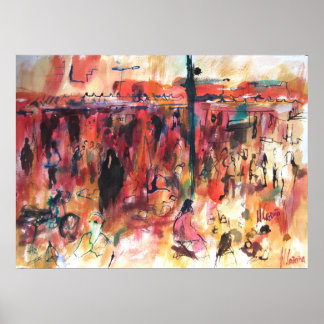 Markt von Marrakesch Poster