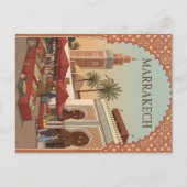 Markt von Marrakesch und Vintage Bögen Postkarte (Vorderseite)