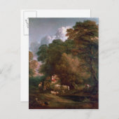 Markt-Wagen Thomas Gainsboroughs |The, 1786 Postkarte (Vorne/Hinten)